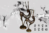 INPHIC-精品開光純銅梅花鹿擺件大型仿古家居裝飾品工藝品鹿擺設